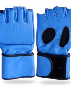 Blue and Black MMA Gloves Professional MMA Gloves with Wrist Support Durable MMA Gloves for Fighters Comfortable MMA Gloves for Training High-Quality MMA Gloves for Combat Sports